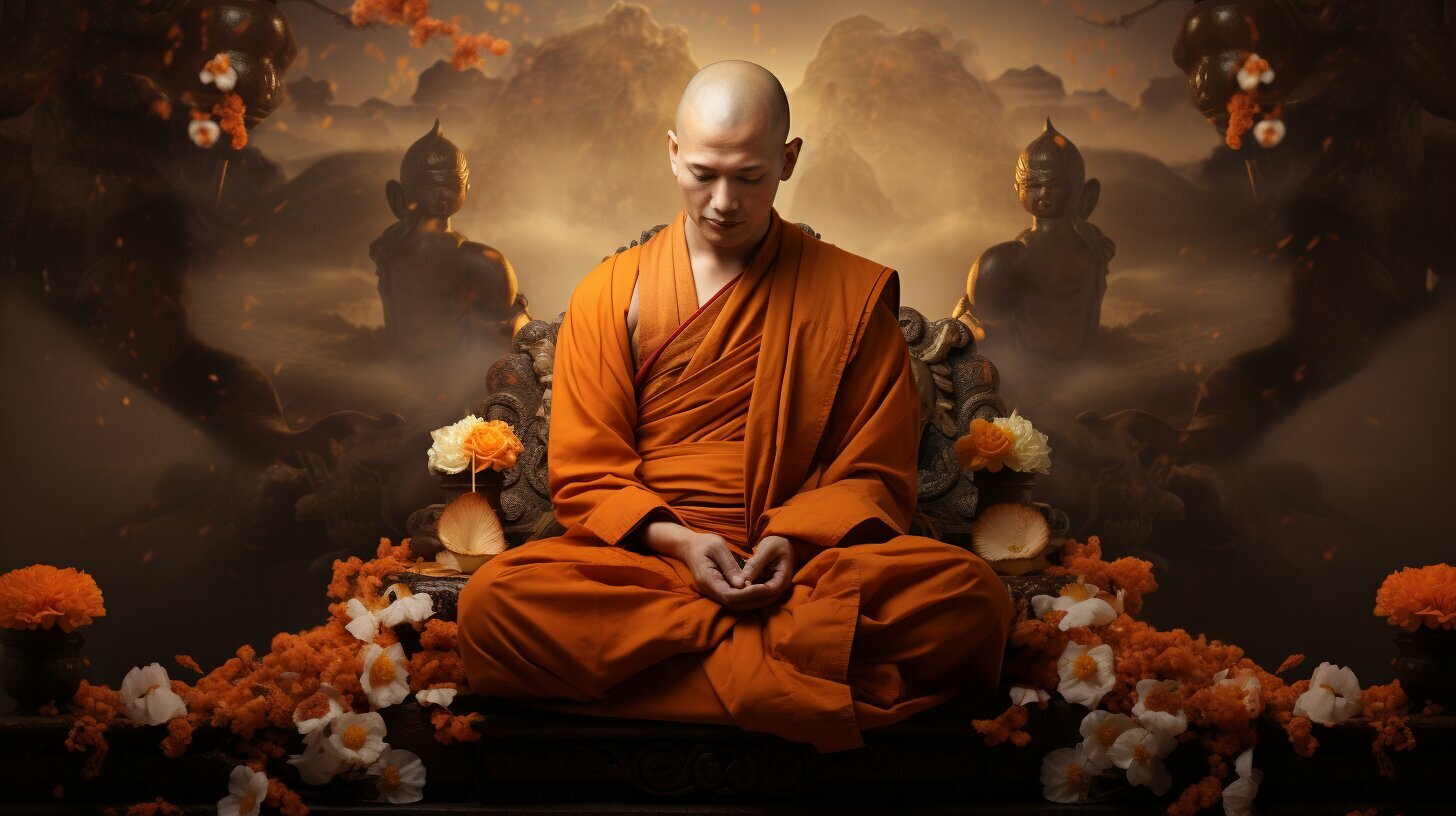 why do buddhist monks wear orange