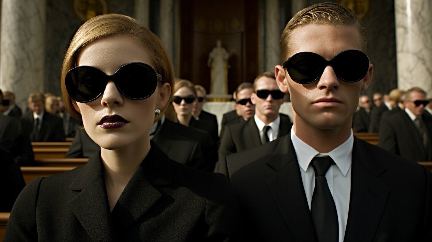 why do people wear sunglasses at funerals